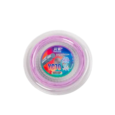 कैंडी सीरीज़ लैवेंडर पर्पल नायलॉन टिकाऊ बैडमिंटन रैकेट स्ट्रिंग 200 मीटर लंबाई 0.78 मिमी व्यास बाउंसिंग स्टैंड प्रकार के साथ
